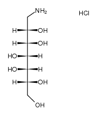 1-amino-1-deoxy-D-glycero-L-manno-heptitol hydrochloride Structure