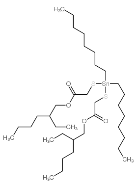二正辛基-双(巯乙酸2-乙基己酯)锡结构式