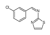 1-(3-chlorophenyl)-N-(1,3-thiazol-2-yl)methanimine结构式