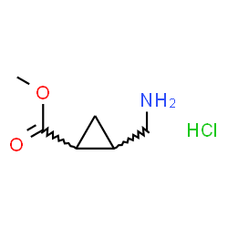 2-(氨基甲基)环丙烷-1-羧酸甲酯盐酸盐结构式