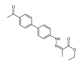ethyl 2-[[4-(4-acetylphenyl)phenyl]hydrazinylidene]propanoate结构式