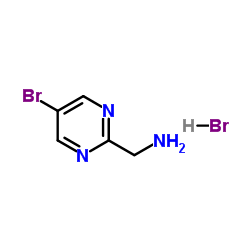 5-溴-2-嘧啶甲胺氢溴酸盐结构式