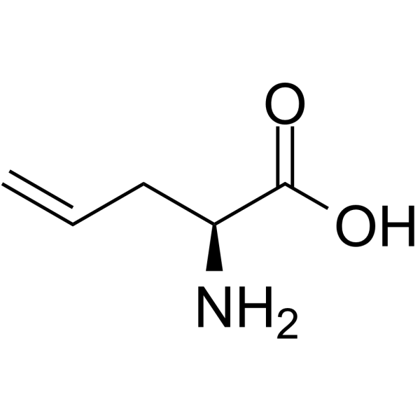 (S)-(-)-2-氨基-4-戊烯酸结构式