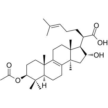 3-O-Acetyl-16 alpha-hydroxytrametenolic acid结构式