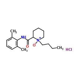 1-Butyl-N-(2,6-dimethylphenyl)-2-piperidinecarboxamide 1-oxide hydrochloride (1:1) Structure