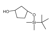 trans-3-[(tert-butyldimethylsilyl)oxy]cyclopentan-1-ol结构式
