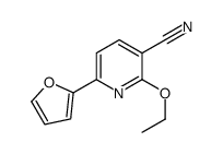 3-Pyridinecarbonitrile,2-ethoxy-6-(2-furanyl)-(9CI) Structure