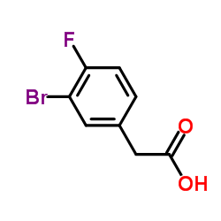 3-溴-4-氟苯乙酸结构式