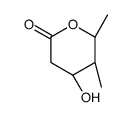 (4R,5S,6R)-4-hydroxy-5,6-dimethyloxan-2-one结构式