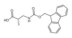 Fmoc-(S)-3-Amino-2-methylpropanoic acid Structure