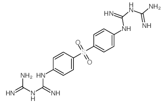 [({4-[(4-{[(Amidinoamino)iminomethyl]amino}phenyl)sulfonyl]phenyl}amino)iminomethyl]aminocarboxamidine结构式