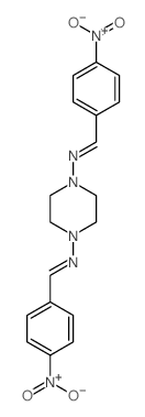 1,4-Piperazinediamine,N1,N4-bis[(4-nitrophenyl)methylene]- Structure