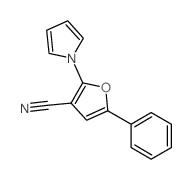 3-CYANO-5-PHENYL-2-(1-PYRROLYL)FURAN Structure