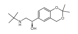 (-)-(R)-2-(tert-butylamino)-1-(2,2-dimethyl-4H-benzo[d][1,3]dioxin-6-yl)-ethanol Structure