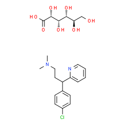 D-gluconic acid, compound with γ-(4-chlorophenyl)-N,N-dimethylpyridin-2-propylamine (1:1)结构式