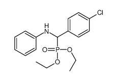 N-[(4-chlorophenyl)-diethoxyphosphorylmethyl]aniline Structure