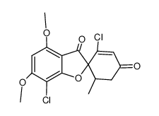 2',7-Dichloro-4,6-dimethoxy-6'-methylspiro[benzofuran-2(3H),1'-[2]cyclohexene]-3,4'-dione Structure