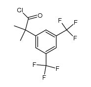 α,α-dimethyl-3,5-bis(trifluoromethyl)benzeneacetyl chloride结构式