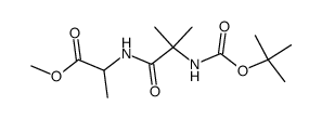 methyl (2-((tert-butoxycarbonyl)amino)-2-methylpropanoyl)alaninate结构式