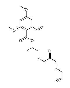 rac 2-乙烯基-4,6-二甲氧基-苯甲酸1-甲基-5-氧代-9-癸烯-1-基酯-d6结构式