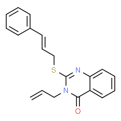 3-allyl-2-(cinnamylsulfanyl)-4(3H)-quinazolinone Structure