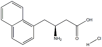 (S)-3-氨基-4-(1-萘基)-丁酸盐酸盐结构式