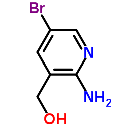 2-氨基-5-溴-3-(羟甲基)吡啶结构式