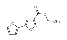 5-(2-呋喃基)异恶唑-3-羧酸乙酯结构式