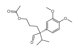 (4S)-(-)-4-(3,4-dimethoxyphenyl)-4-formyl-5-methylhexyl acetate Structure