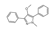 4-methoxy-1-methyl-3,5-diphenylpyrazole结构式