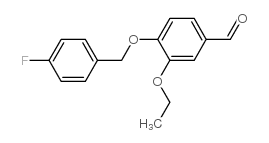 3-乙氧基-4-[(4-氟苄基)氧基]苯甲醛结构式