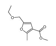 5-(Ethoxymethyl)-2-methyl-3-furancarboxylic acid methyl ester structure