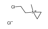 1-(2-chloroethyl)-1-methylaziridin-1-ium,chloride Structure