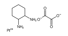 Platinum(2+) ethanedioate-1,2-cyclohexanediamine (1:1:1)结构式