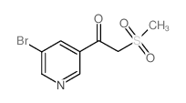 1-(5-BROMOPYRIDIN-3-YL)-2-(METHYLSULFONYL)ETHANONE Structure
