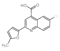 6-氯-2-(5-甲基-2-呋喃基)喹啉-4-羧酸结构式