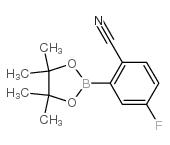 4-氟-2-(4,4,5,5-四甲基-1,3,2-二氧杂硼烷-2-基)苄腈结构式