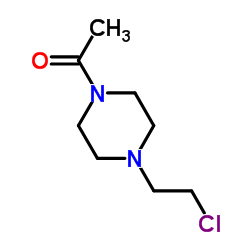 1-[4-(2-Chloroethyl)-1-piperazinyl]ethanone Structure