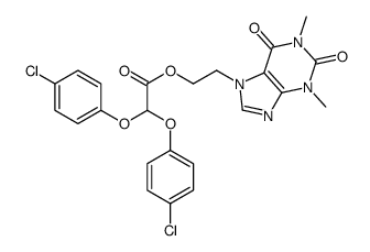 2-(1,3-dimethyl-2,6-dioxopurin-7-yl)ethyl 2,2-bis(4-chlorophenoxy)acetate结构式