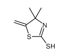 4,4-dimethyl-5-methylidene-1,3-thiazolidine-2-thione结构式