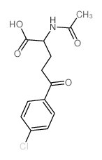 2-acetamido-5-(4-chlorophenyl)-5-oxo-pentanoic acid结构式