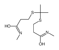 N-methyl-3-[2-[3-(methylamino)-3-oxopropyl]sulfanylpropan-2-ylsulfanyl]propanamide Structure