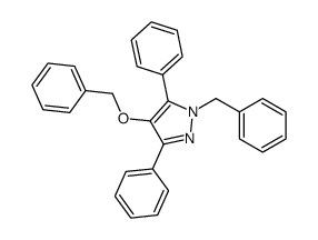 1-benzyl-3,5-diphenyl-4-phenylmethoxypyrazole结构式
