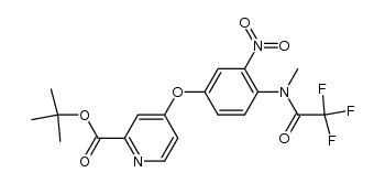 tert-butyl 4-[3-nitro-4-(2,2,2-trifluoro-N-methylacetylamino) phenoxy]pyridine-2-carboxylate结构式