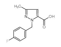 1-(4-氟苄基)-3-甲基-1H-吡唑-5-羧酸结构式