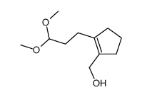 [2-(3,3-dimethoxypropyl)cyclopenten-1-yl]methanol结构式