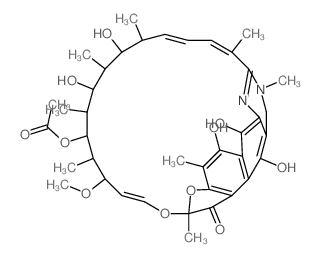 Rifamycin,N,15-didehydro-15-deoxo-3,15-[methylene(methylimino)]- (9CI)结构式
