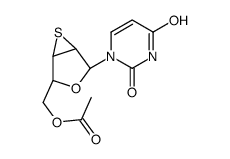 [(1S,2R,4R,5R)-2-(2,4-dioxopyrimidin-1-yl)-3-oxa-6-thiabicyclo[3.1.0]hexan-4-yl]methyl acetate结构式