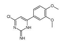 4-氯-6-(3,4-二甲氧基苯基)-2-嘧啶胺结构式