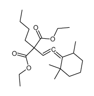 2-Butyl-2-[2-(2,2,6-trimethyl-cyclohexylidene)-vinyl]-malonic acid diethyl ester Structure